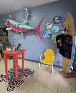 hidden gallery port aransas art gallery skeleton on marlin